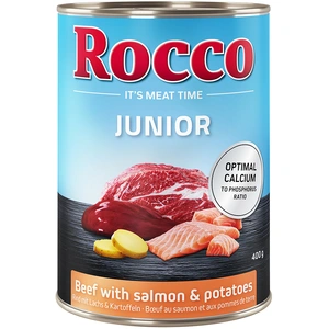 Rocco Junior 6 x 400 g pour chien - boeuf, saumon, pommes de terreVendu parzooplus
