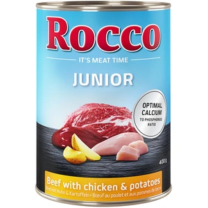 Rocco Junior 6 x 400 g pour chien - boeuf, poulet, pommes de terre pas cher