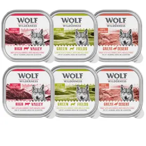 Wolf of Wilderness Adult - Single Protein 6 x 300 g pour chien - Lot mixte : boeuf, dinde, agneau pas cher