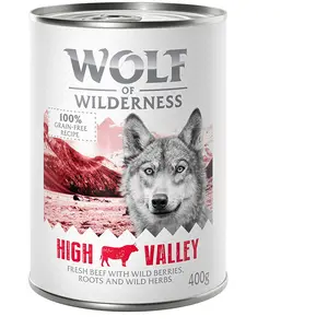 Wolf of Wilderness Adult - Single Protein 6 x 400 g pour chien - High Valley, boeuf pas cher