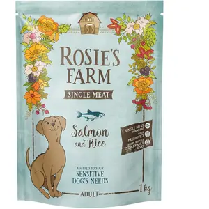 1kg Rosie's Farm Single Meat Adult poisson avec riz nourriture sèche p...Vendu parzooplus