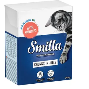 Smilla Bouchées en gelée 6 x 380 g pour chat - crevettes pas cher