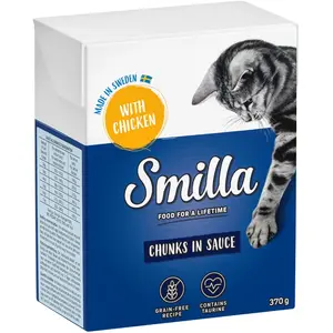 Smilla Bouchées en sauce 6 x 370 g pour chat - poulet pas cher