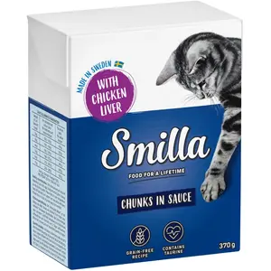 Smilla Bouchées en sauce 6 x 370 g pour chat - foie de poulet pas cher