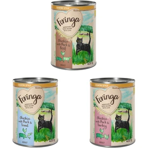 Feringa Country Style 6 x 400 g pour chat - lot mixte 1 : dinde, boeuf... pas cher