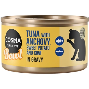 6x80g thon, anchois Cosma Bowl nourriture humide pour chat pas cher