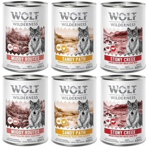Wolf of Wilderness Senior Expedition 6 x 400 g pour chien - lot mixt... pas cher