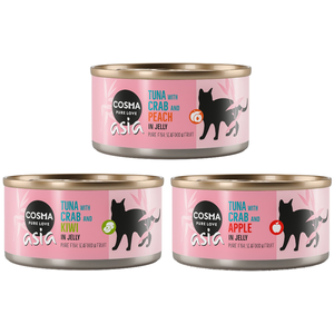 Cosma Asia Fruit en gelée 6 x 170 g pour chat   lot mixte 2 pas cher
