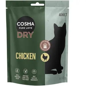400g poulet Cosma roquettes extrudées pour chat : -20 % ! pas cher