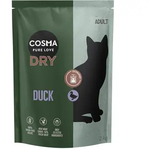 Cosma Croquettes extrudées au canard pour chat - 2 x 2 kg pas cher