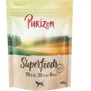 400g Superfoods boeuf avec buffle, petits pois et grenade Purizon croq... pas cher