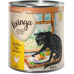 Feringa Recettes sélectionnées 6 x 800 g pour chat - cheddar, pesto, p... pas cher