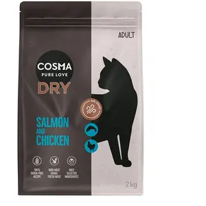 2kg saumon, poulet Cosma Croquettes pour chat pas cher