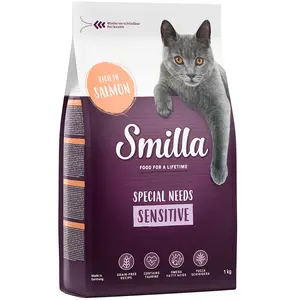 Smilla Adult Sensitive sans céréales saumon pour chat - 10 kg pas cher