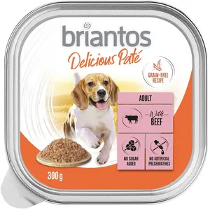 Briantos Delicious Paté 9 x 300 g pour chien - agneau, carottes pas cher