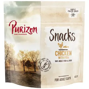 Friandises Purizon poulet, poisson - sans céréales pour chat - 5 gVendu parzooplus
