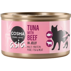 Cosma Asia en gelée 6 x 85 g pour chat - thon, boeuf pas cher