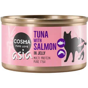 Cosma Asia en gelée 6 x 85 g pour chat - thon, saumon pas cher