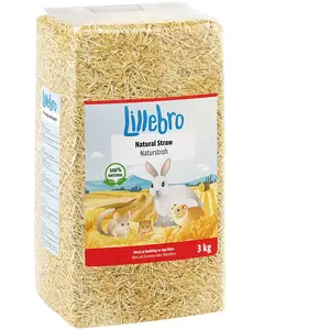 Paille naturelle Lillebro pour rongeur et lapin   3 kg pas cher