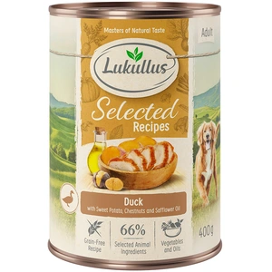 6x 400g Lukullus menu d'automne coeur de canard fin nourriture pour chiens humide