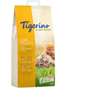 Litière Tigerino Plant-Based Maïs senteur pin pour chat   14 lVendu parzooplus