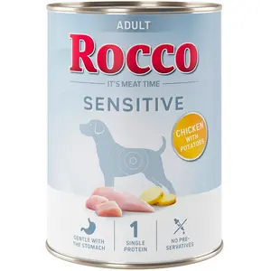 24x400g Rocco Sensitive poulet et pomme de terre pâtée pour chienVendu parzooplus