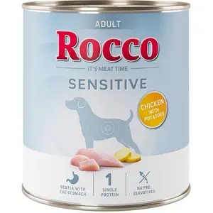 24x800g Rocco Sensitive poulet et pomme de terre pâtée pour chienVendu parzooplus