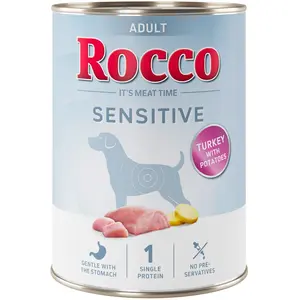 24x400g Rocco Sensitive dinde et pommes de terre pâtée pour chienVendu parzooplus