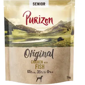 4x1kg Purizon Senior Poulet avec poisson - sans céréales croquettes po... pas cher