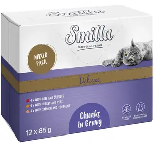 Smilla Deluxe Bouchées en sauce aux légumes pour chat - 48 x 85 g pas cher