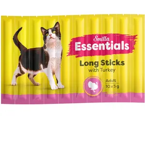 10x5g Essentials Dinde Sticks Smilla friandises pour chat pas cher