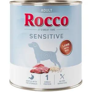 24x800g Rocco Sensitive agneau et riz pâtée pour chienVendu parzooplus