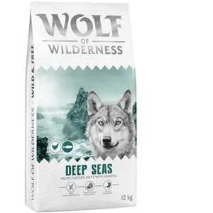 lot économique: 2x12kg Wolf of Wilderness Adult "Deep Seas" Hareng - s...