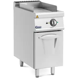 Royal Catering - Plancha électrique 5,4 kW rainurée avec meuble bas 40... pas cher