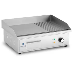 Comparateur de prix : Plancha électrique - ROYAL CATERING - RCPG42-M - 54x35cm - 3000W - Lisse et Rainurée
