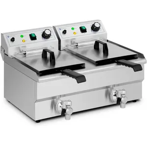 Friteuse Électrique Professionnelle Inox 2 Bacs Restaurant 2 x 11 L 6 ...Vendu parkaufland