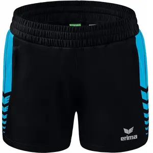Erima Six Wings Kurze Shorts, Noir/Curaçao, 38 Femme pas cher