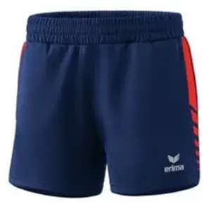 Erima Six Wings Kurze Shorts, New Navy/Rouge, 40 Femme
