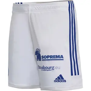 adidas Short RC Strasbourg Domicile 2022/2023 Blanc bleu S pas cher