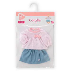 Accessoire poupée Corolle Bébé top rose et jupe bleu pas cher