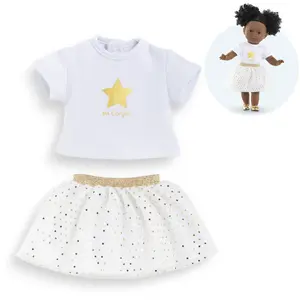 Comparateur de prix : Corolle Ensemble Jupe et T-Shirt Ivoire/Or - Ma Corolle