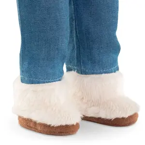Vêtement poupée - Bottes moumoute Ivoire Corolle-9000213290 pas cher