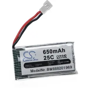 Comparateur de prix : vhbw 1x Batterie compatible avec JJRC H43WH, H37, H31, H6D, H5C, H9D drone (650mAh, 3,7V, Li-polymère)