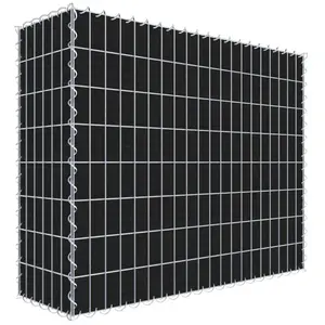 Gabiona Gabion vert avec non-tissé 100 cm x 80 cm x 30 cm (L x H x P), maille 5 cm x 10 cm, spirale pas cher