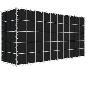 Gabion vert avec non-tissé 100 cm x 50 cm x 30 cm (L x H x P), maille 10 cm x 10 cm, spirale pas cher
