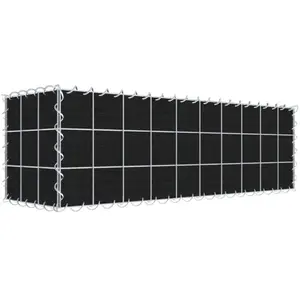Gabiona Gabion vert avec non-tissé 100 cm x 30 cm x 30 cm (L x H x P), maille 10 cm x 10 cm, spirale pas cher