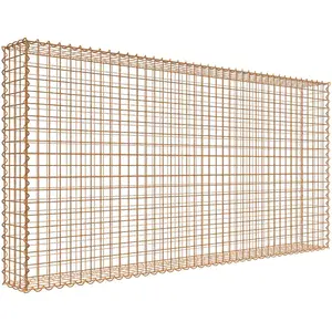 Gabiona Gabion rouillé 200 cm x 100 cm x 20 cm (L x H x P), maille 5 cm x 5 cm, spirale pas cher