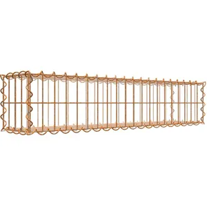 Gabiondeco - Gabion aspect rouille 100 cm x 20 cm x 20 cm (L x H x P).... pas cher