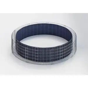 Gabiona Lit surélevé rond, diamètre 442 cm, hauteur 50 cm pas cher