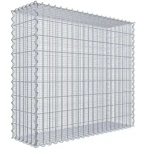 Gabiona Gabion à copeaux 100 cm x 90 cm x 30 cm (L x H x P), maille 5 cm x 10 cm, spirale pas cher